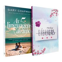 Kit 2 Livros As Cinco Linguagens do Amor - Gary Chapmam + Minhas Anotações Bíblicas - Aquarela