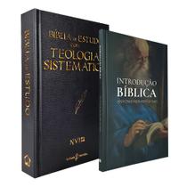 Kit 2 Livros Bíblia de Estudo com Teologia Sistemática NVI + Introdução Bíblica