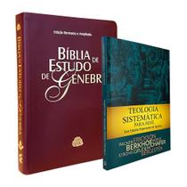 Kit 2 Livros Bíblia de Estudo de Genebra - Vinho ARA + Teologia Sistemática Para Hoje