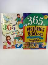 Kit 2 Livros Bíblicos,365 Desenhos P Colorir E 365 Histórias