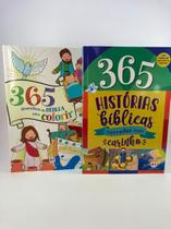 Kit 2 Livros Bíblicos,365 Desenhos Para Colorir E 365 Histórias bíblicas