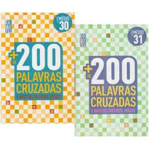Kit 2 Livros Coquetel +200 Letrão Diretas Palavras Cruzadas Nível Médio +700 Páginas