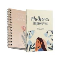 Kit 2 Livros - Coração em Paz Diário de Oração - Bege + Devocional Mulheres Improváveis