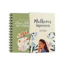 Kit 2 Livros - Coração em Paz Diário de Oração - Verde + Devocional Mulheres Improváveis Kit 2 Livros - Coração em Paz Diário de Oração - Verde + Devocional Mulheres Improváveis
