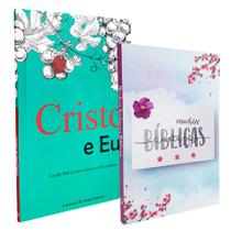Kit 2 Livros Cristo e Eu - Discipulado + Minhas Anotações Bíblicas - Aquarela