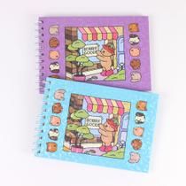 Kit 2 Livros De Colorir Boobie Goods Com Folha de Acetato 50 Páginas Caderno De Desenho Ursinho Coloring Book Rosa e Azul Colorir