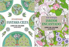 KIT 2 LIVROS DE COLORIR Fantasia Celta + JARDIM ENCANTADO