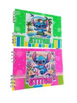 Kit 2 livros de colorir stitch capa dura verde+rosa