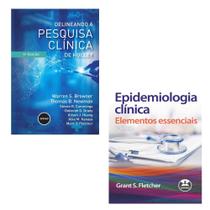 Kit 2 livros: delineando a pesquisa clínica de hulley + epidemiologia clínica - Artmed