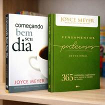 Kit 2 Livros Devocional Começando Bem Seu Dia + Pensamentos Poderosos Joyce Meyer