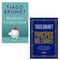 Kit 2 Livros, Dinheiro é emocional Saúde emocional para ter paz financeira, + Princípios milenares, Tiago Brunet Kit 2 Livros, Dinheiro é emocional Saúde emocional para ter paz financeira, + Princípios milenares, Tiago Brunet