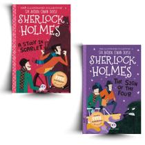 Kit 2 Livros em Inglês: Sherlock Holmes - A study in scarlet + The sign of the four