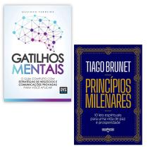 Kit 2 livros físico, Gatilhos Mentais + Princípios milenares, Tiago Brunet, Gustavo Ferreira