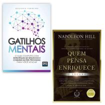 Kit 2 livros físico, Gatilhos Mentais + Quem Pensa Enriquece, Napoleon Hill, Gustavo Ferreira