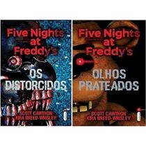 Kit 2 Livros Five Nights At Freddys Prateados Distorcidos