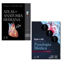 Kit 2 livros: guyton & hall - tratado de fisiologia médica + netter - atlas de anatomia humana - Guanabara Koogan