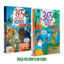 Kit 2 Livros Infantis 730 Histórias Bíblicas para Ler e Ouvir - Com Áudio em QR Code