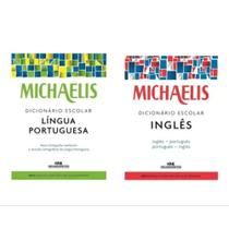 Kit 2 Livros Michaelis Dicionário Escolar Inglês/Português