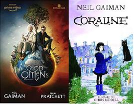 KIT 2 LIVROS NEIL GAIMAN Good Omens Belas Maldições + Coraline