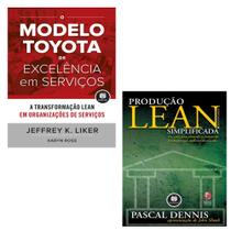 Kit 2 livros: o modelo toyota de excelência em serviços + produção lean simplificada - Bookman