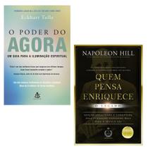 Kit 2 Livros, O poder do agora + Quem Pensa Enriquece, Napoleon Hill, Eckhart Tolle