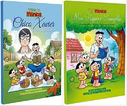kit 2 LIVROS TURMA DA MONICA Chico Xavier e Seus Ensinamentos + Meu Pequeno Evangelho - BOA NOVA