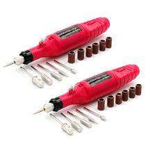 Kit 2 Lixadeiras Motor Elétrica Bivolt Alongamento de Unhas