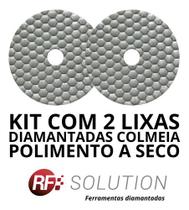 Kit 2 Lixas Colmeia Seco Diamantada 100mm Polimento Lixamento 100mm