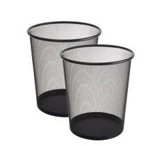 Kit 2 Lixeira De Escritório Telada De Metal 10 Litros Aramada Lixo