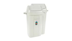 Kit 2 Lixeira Plástica Resistente Basculante 60l c/ Tampa