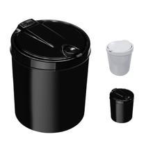 Kit 2 lixeiras 3l para pia banheiro tampa click someway