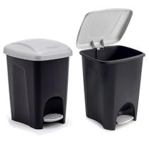Kit 2 Lixeiras 7 Litros com Pedal Cesto de Lixo para Escritório Banheiro Cozinha Kit 2 Lixeiras 7 Litros com Pedal Cesto de Lixo para Escritório Banheiro Cozinha