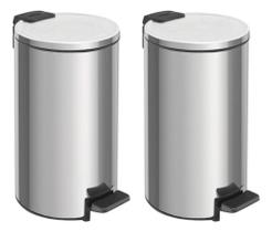 Kit 2 Lixeiras Aço Inox Pedal Loop 5l Tramontina 94547005