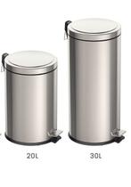 kit 2 Lixeiras Com Pedal Tramontina Em Aço Inox Com Balde Interno 20L e 30L
