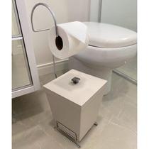 Kit 2 Lixeiras com Suporte de Papel Higiênico - Stolf