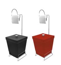 Kit 2 Lixeiras com Suporte de Papel Higiênico - Stolf