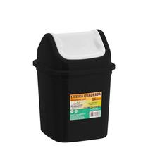 Kit 2 Lixeiras De Pia Basculante 3,6L Preto Cozinha