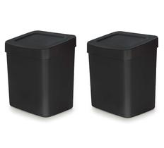 Kit 2 Lixeiras De Pia Cozinha 2,5L Banheiro Lavabo Pequena Kit 2 Lixeiras De Pia Cozinha 2,5L Banheiro Lavabo Pequena
