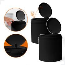 Kit 2 Lixeiras Max Toc de 6L Preta