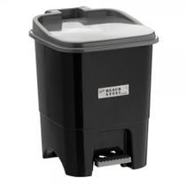 Kit 2 Lixeiras Retangulares Com Pedal 15L Preta Reforçada Multiuso Escritório Cozinha Banheiro Kit 2 Lixeiras Retangulares Com Pedal 15L Preta Reforçada Multiuso Escritório Cozinha Banheiro