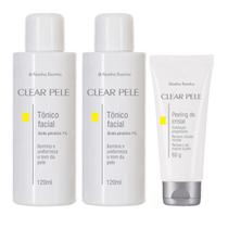 Kit 2 Loção Clareadora + 1 Peeling Clear Pele Abelha Rainha