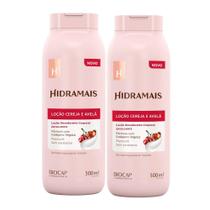 Kit 2 Loção Desodorante Corporal Hidramais Cereja e Avelã 500ml Kit 2 Loção Desodorante Corporal Hidramais Cereja e Avelã 500ml