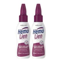 Kit 2 Loção Emoliente e Amolecedora de Unhas e Cutículas Hemolien 20ml