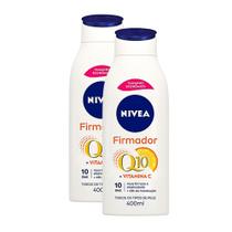 Kit 2 Loção Hidratante Nivea Firmador Q10 + Vitamina C Todos os Tipos de Pele 400ml Kit 2 Loção Hidratante Nivea Firmador Q10 + Vitamina C Todos os Tipos de Pele 400ml