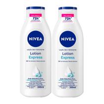Kit 2 Loção Nivea Lotion Express Hidratação profunda para Pele Normal a Seca 200ml