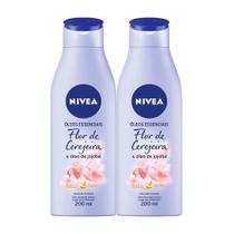 Kit 2 Loção Nivea Óleos Essenciais Flor de Cerejeira e Óleo de Jojoba 200ml Kit 2 Loção Nivea Óleos Essenciais Flor de Cerejeira e Óleo de Jojoba 200ml