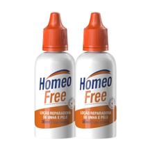 Kit 2 Loção Reparadora de Unha e Pele Gotas Antifungos Homeo Free Nobrevie 30ml