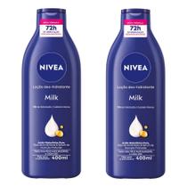 Kit 2 Loções Deo-Hidratante Nivea Milk Ácido Hialurônico Puro Óleo de Amêndoas Pele Seca Puro 400ml cada Kit 2 Loções Deo-Hidratante Nivea Milk Ácido Hialurônico Puro Óleo de Amêndoas Pele Seca Puro 400ml cada