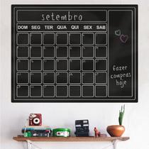 Kit 2 Lousa Calendário Adesivo Quadro Planner Mensal Semanal