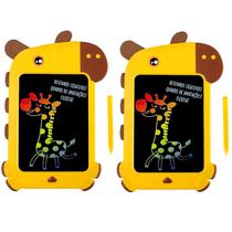 Kit 2 Lousa Mágica Infantil Colorida Formato Girafa 8.5 Pol